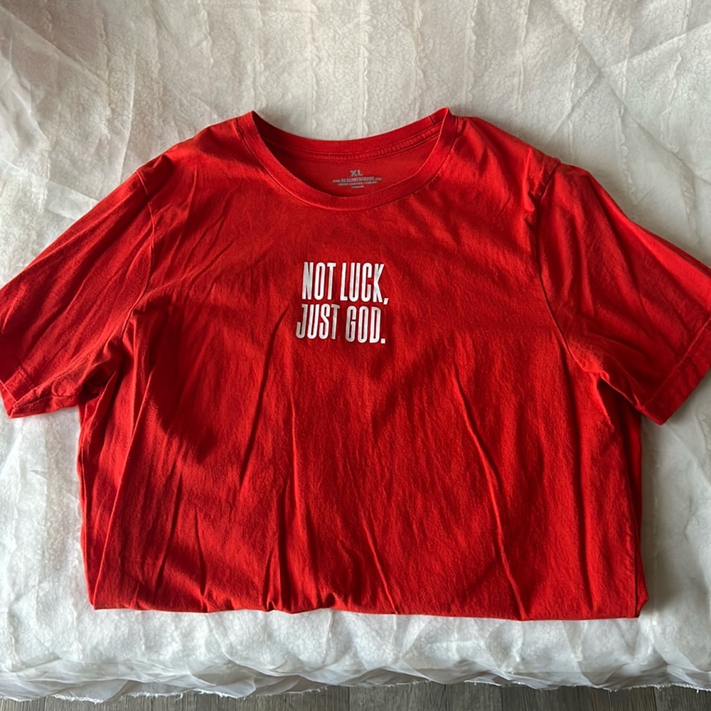 Inspirational Tee, Not Luck/Just God